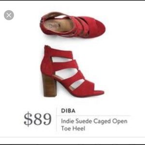 New Caged Suede Open Toe Heels